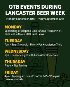 our town lancaster beer week